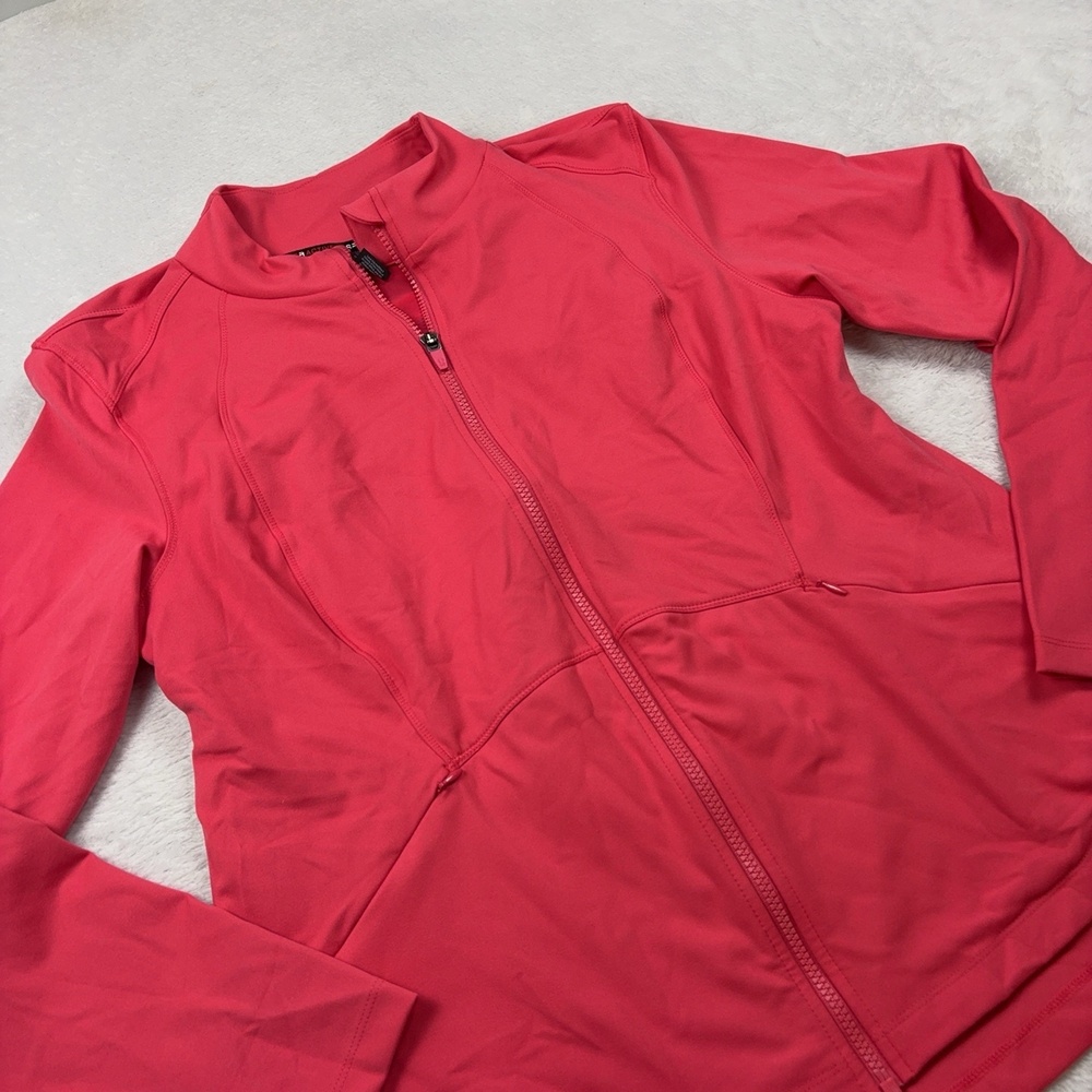 Spyder Active Jacket Womens 2XL Pink Full Zip Pockets Stretch Lined Athletic